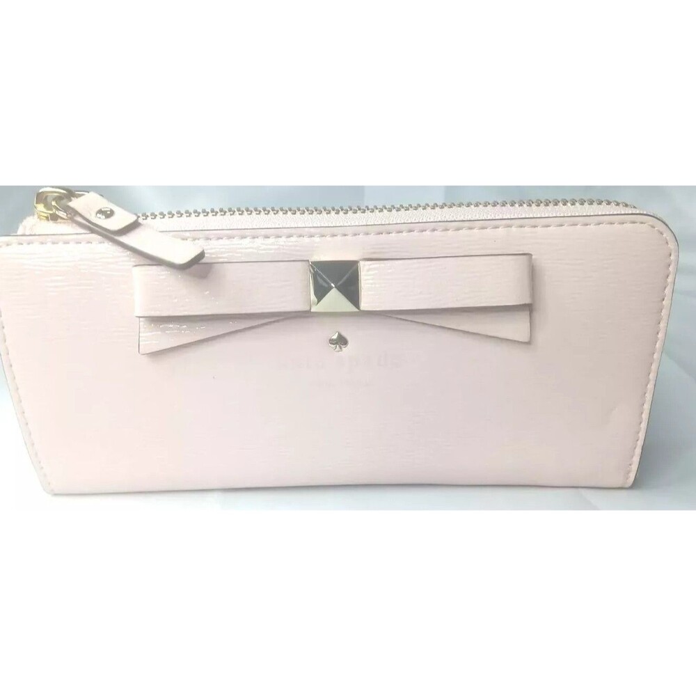 Kate Spade Continental Wallet Beacon Court Nisha Pink Leather Medium Size
